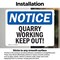 Signmission Quarry Workings Keep Out! OSHA Notice Sign, Vinyl Decal, 10in W x 7in L, 2PK OS-2PACK-NS-D-710-L-17947 - alternate 4